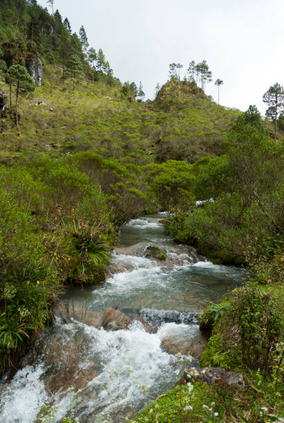 istock mountain valley and blue sky with clouds, huehuetenango, Guatemala 966374852
