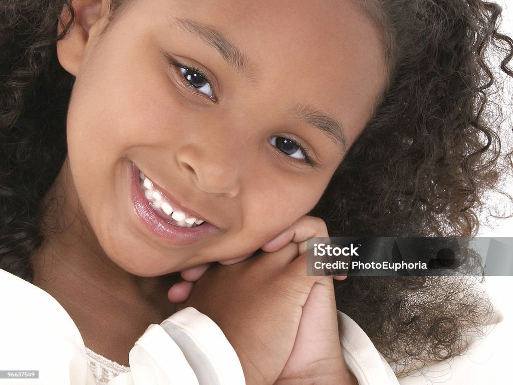 Bela Grande plano de Menina de seis anos de idade - Royalty-free Boca Humana Foto de stock