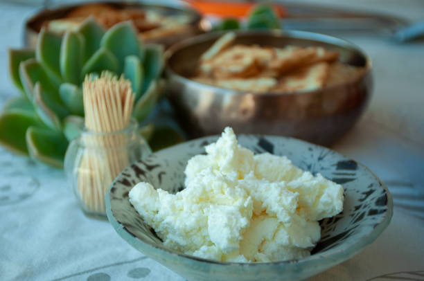 goats cheese tasting table with crackers