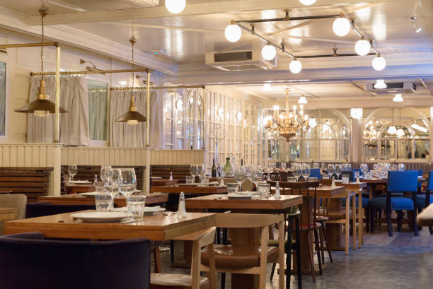istock Photo of luxurious restaurant indoor. 966381484
