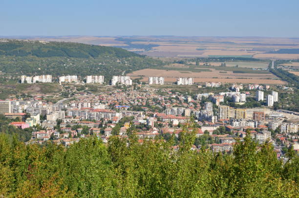 istock Aerial view on Shumen city 966384438