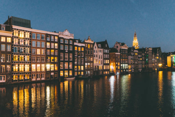 istock Streets of Amsterdam at night 966412568