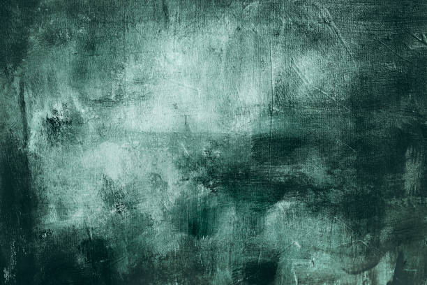 istock dark green painting background or texture 966414906