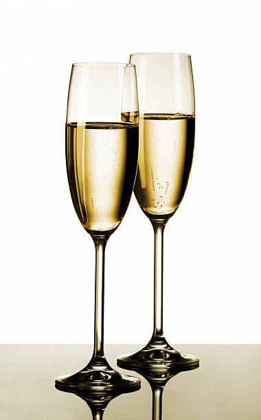 istock Two flutes of champagne 96642291