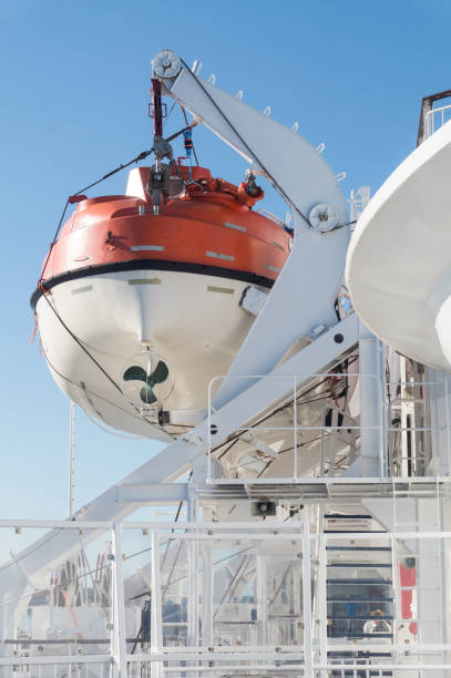 istock Lifeboat on deck of a ship 966435404