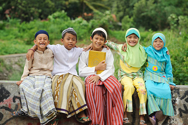 istock Group of Muslim Kids 96643895