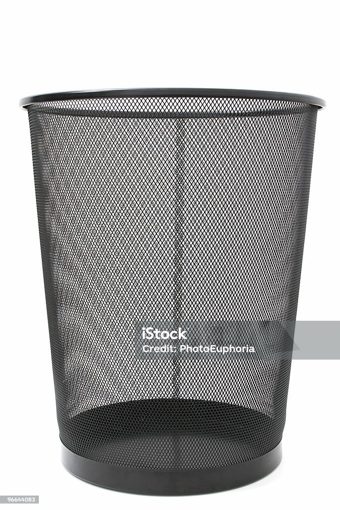 Rete nera cestino cestino vuoto - Foto stock royalty-free di Barattolo di alluminio