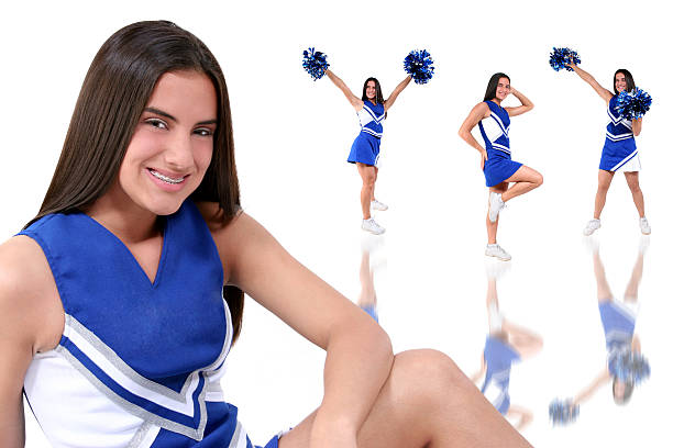 istock Beautiful Cheerleader Teen With Braces 96644120