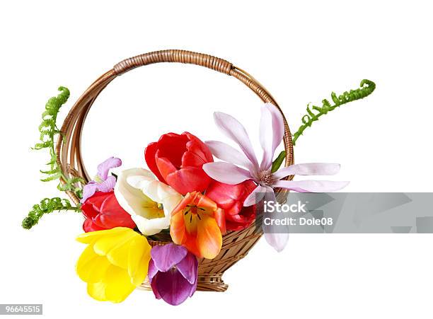 Foto de Cesta De Flor e mais fotos de stock de Amarelo - Amarelo, Arranjo, Banquete