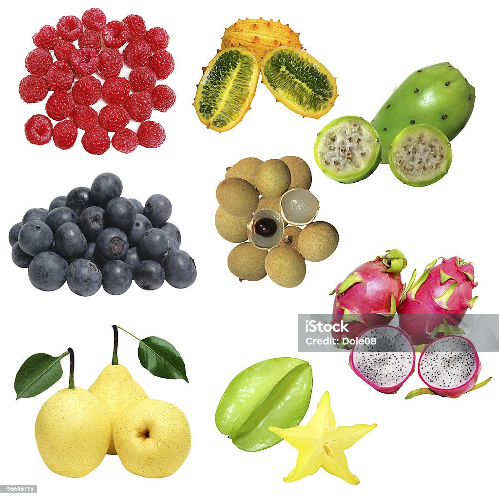 Conjunto de frutas - Foto de stock de Baga - Fruta royalty-free
