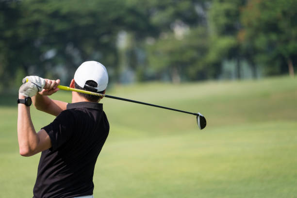 great golf shot - golf expertise professional sport men imagens e fotografias de stock