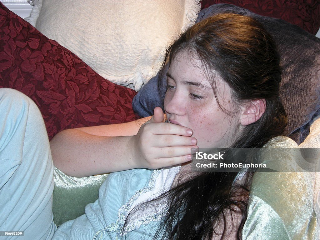 Kinder: Kranken Kind Husten - Lizenzfrei Erkältung und Grippe Stock-Foto