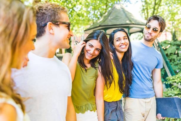istock Group of friends talking and having fun 966483134