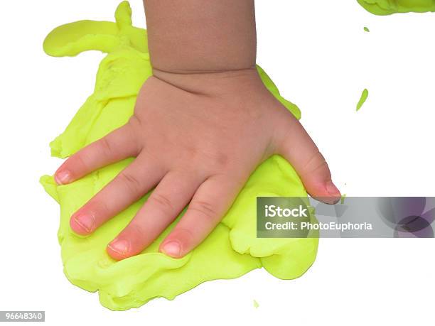 Tiny Hand Playing With Clay Stock Photo - Download Image Now - Demolishing, Child, Color Image