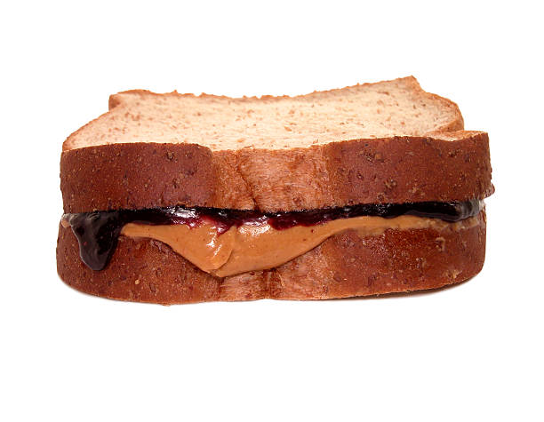 料理：PB &J サンドイッチ ストックフォト