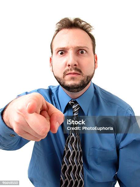 Business Pointing Man Stock Photo - Download Image Now - Bossy, Cruel, Manager