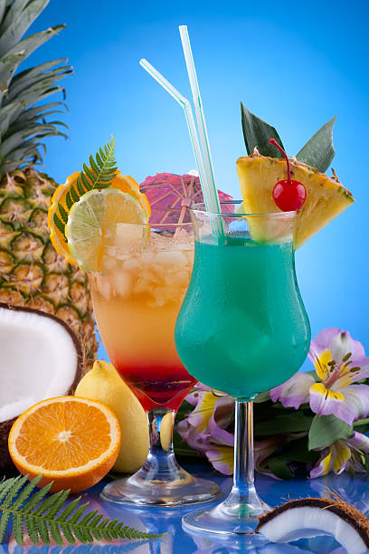 Most popular cocktails series - Mai Tai and Blue Hawaiian