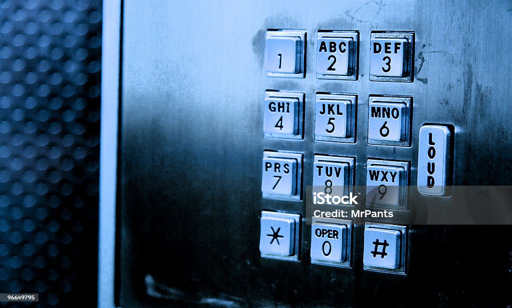 Teclado de telefone público - Foto de stock de Telefone público royalty-free