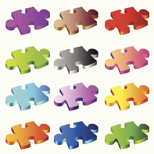 Vector illustration of Puzzle
