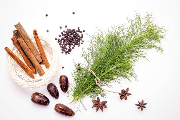 istock Isolated Close Up Herbs and Spices on a White Background 966502438