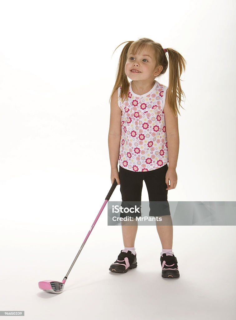 Silly golfeur fille - Photo de Enfant libre de droits