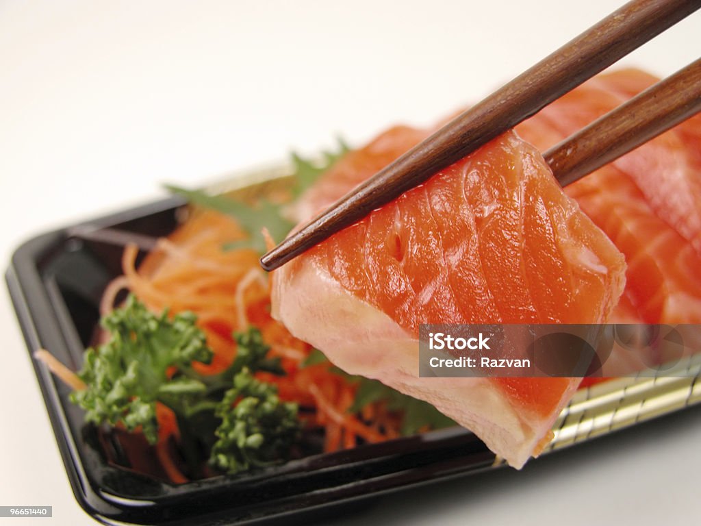 Sashimi and chopsticks  Asia Stock Photo