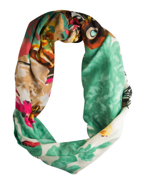 istock scarf summer. multicolored scarf. Scarf top view 966520786