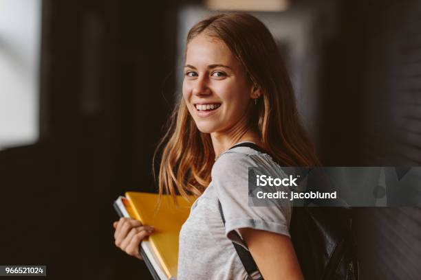 Student Going For The Lecture Stock Photo - Download Image Now - Student, Teenager, Education