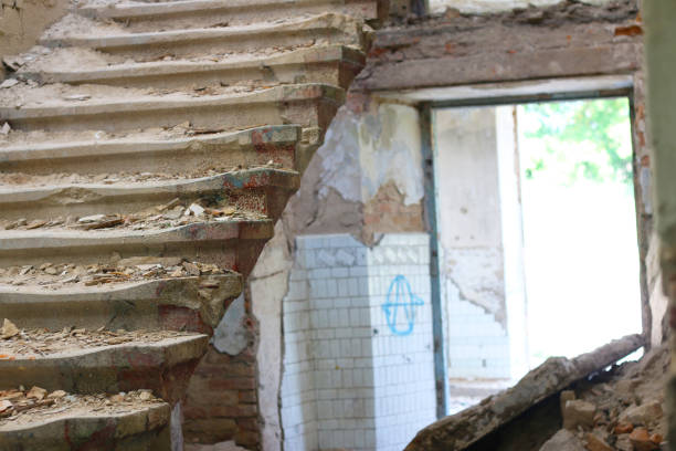 istock destroyed stairs and light entrance 966521154
