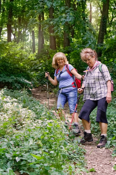 istock Senior women hiking 966528142