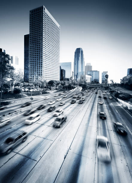 Los Angeles High Way stock photo
