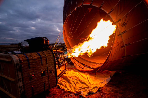 istock Fire flare heating the air of a balloon 966532734