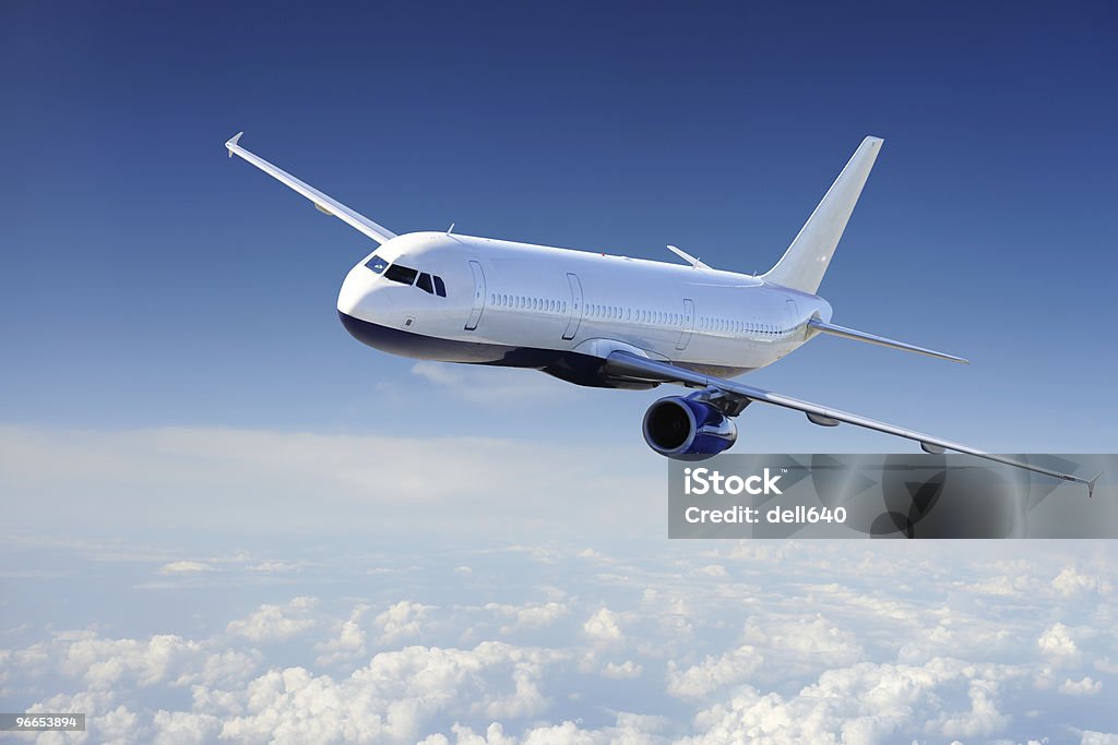 Flugzeug in den Himmel - Lizenzfrei Flugzeug Stock-Foto