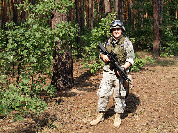 istock Soldier with M4 Carbine 96654518