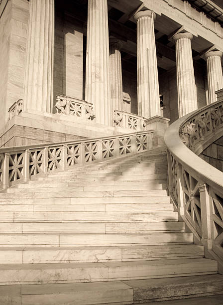 istock Athens university  building entrance stairs. 96655080