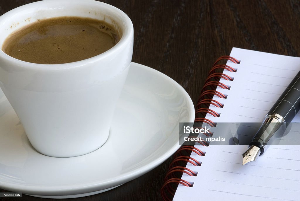 Café e notebook - Foto de stock de Bebida royalty-free