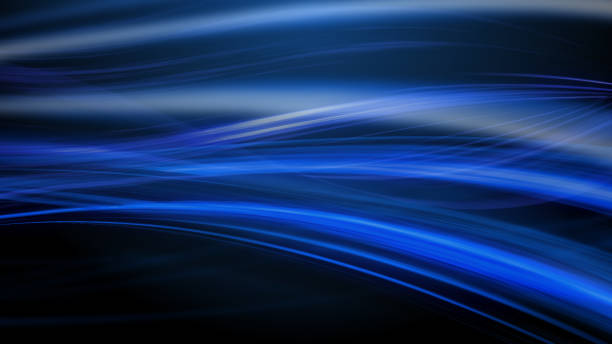 istock Streaks of Blue Light Abstract Motion Background 966552172