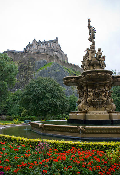 istock Edinburgh Castle and Ross Fountain 96655510