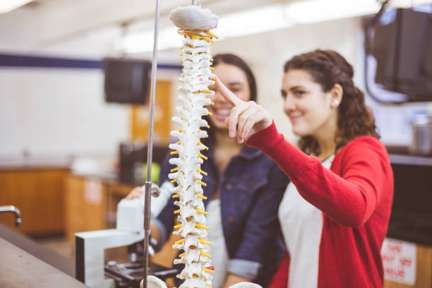 istock Two high school girls work in the science lab 966555410