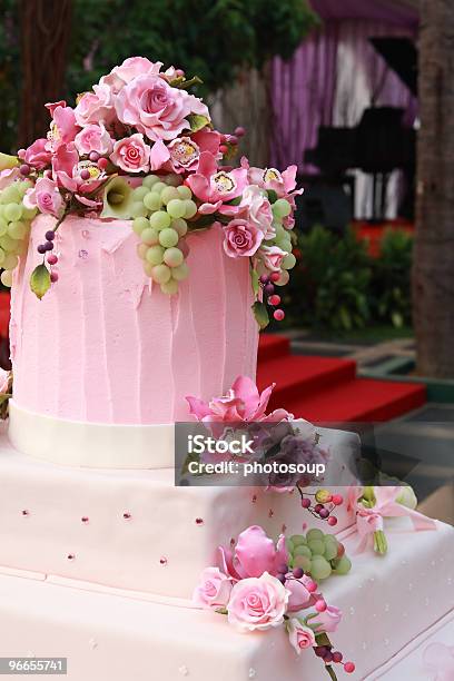 Wedding Cake With Flowers Stock Photo - Download Image Now - Arrangement, Beauty, Birthday