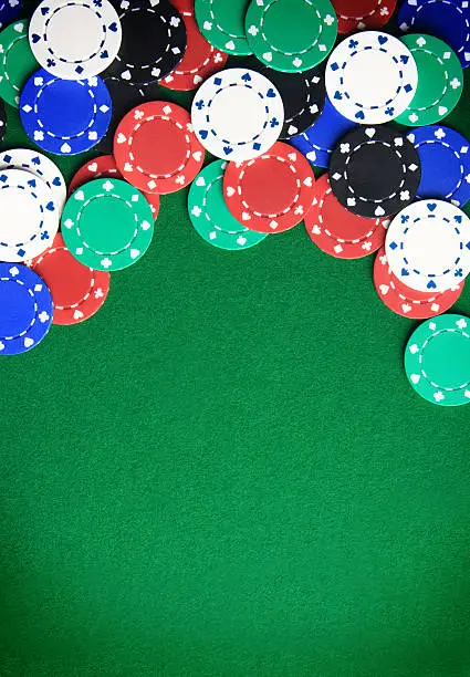 Photo of A view of casino chips on the table