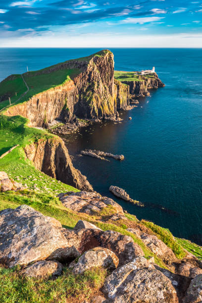 istock Stunning dusk at the Neist point lighthouse, Scotland 966560880