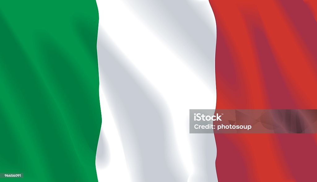 Drapeau italien - clipart vectoriel de Culture italienne libre de droits