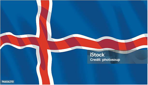 Isländische Flagge Stock Vektor Art und mehr Bilder von Arktis - Arktis, ClipArt, Europa - Kontinent