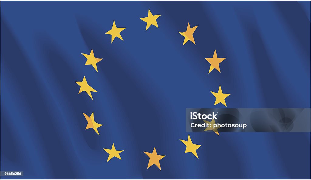 Bandiera dell'Unione europea - arte vettoriale royalty-free di La Comunità Europea
