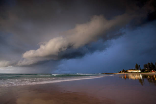 istock Storm clouds over beach, Rainbow Bay, Gold Coast Australia 966566984