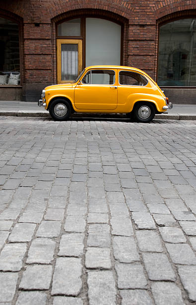 Small Old Car in the City stock photo