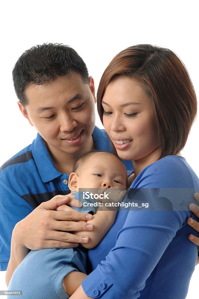 Asiatische chinesische Elternteil und Kind - Lizenzfrei 6-11 Monate Stock-Foto