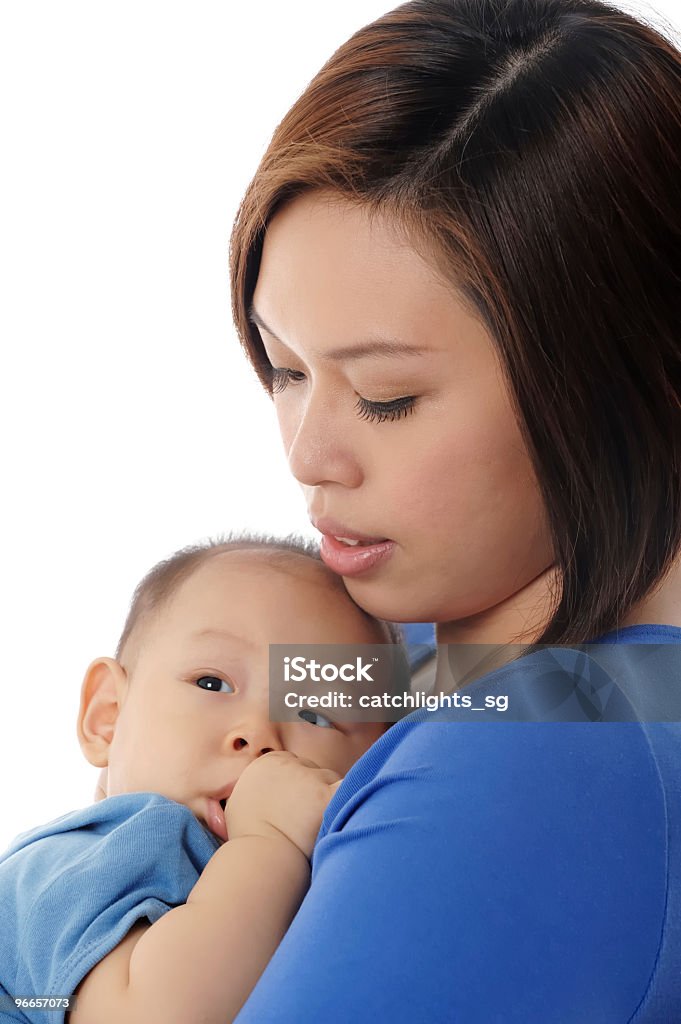 아시아판 중국 구슬눈꼬리 및 어린이 - 로열티 프리 아기 스톡 사진
