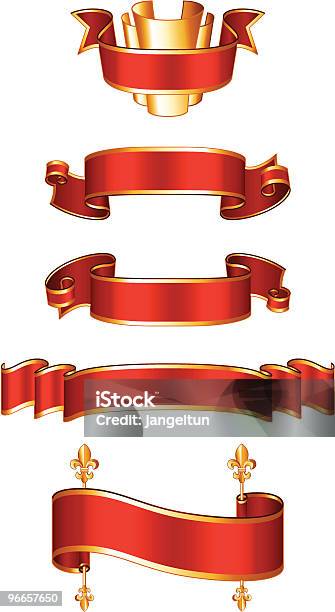 Banners Stock Illustration - Download Image Now - Royalty, Ribbon - Sewing Item, Tied Bow